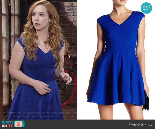 Love...Ady V-Neck Fit & Flare Dress worn by Mariah Copeland (Camryn Grimes) on The Young & the Restless