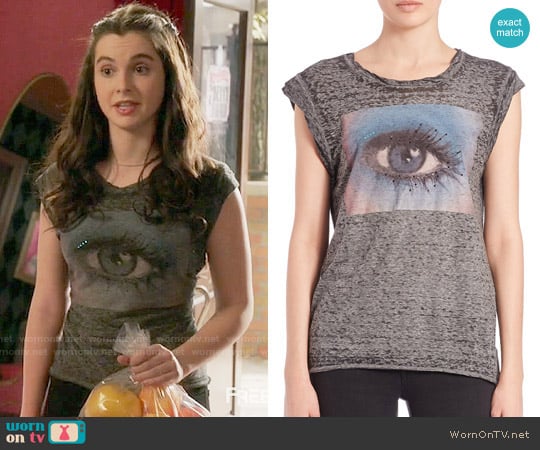 Pam & Gela Frankie Eye Muslce Tee worn by Bay Kennish (Vanessa Marano) on Switched at Birth