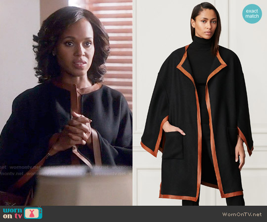 Ralph Lauren Lorraine Wool-Cashmere Cape worn by Olivia Pope (Kerry Washington) on Scandal