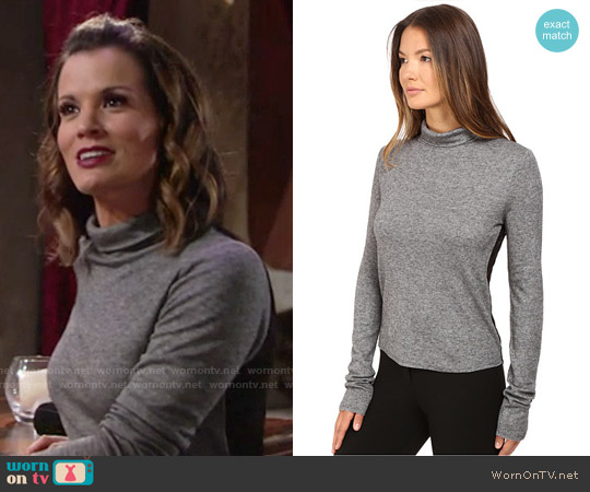 See by Chloe Jersey Turtleneck with Sheer Back worn by Chelsea Lawson (Melissa Claire Egan) on The Young and the Restless