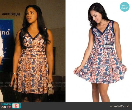 Adelyn Rae Paisley Dress worn by Jane Villanueva (Gina Rodriguez) on Jane the Virgin