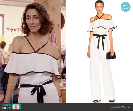 Alexis Spencer Jumpsuit worn by Delia (Necar Zadegan) on Girlfriends Guide to Divorce