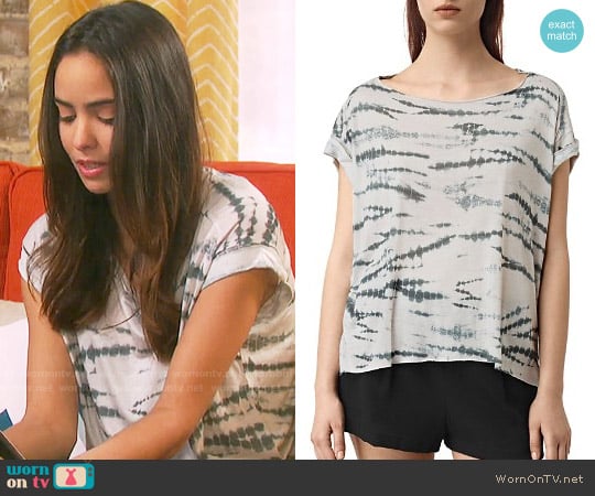 All Saints Pina Tie Dye Tee worn by Ciara Brady (Victoria Konefal) on Days of our Lives