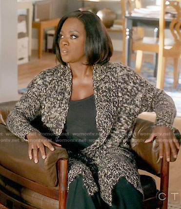 Annalise’s marled cardigan on How to Get Away with Murder