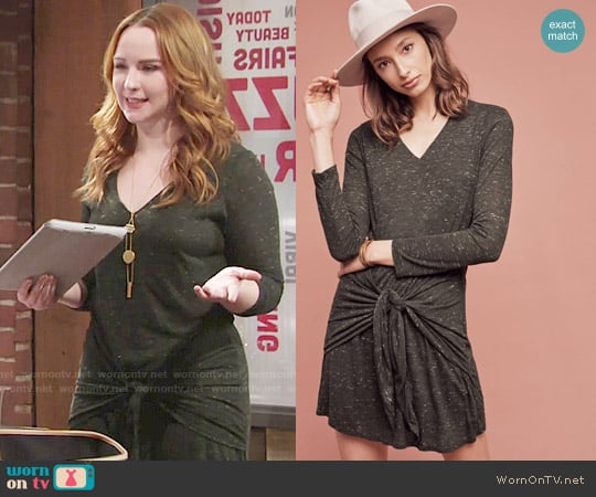 Anthropologie  Dolan Left Coast Tied Tee Dress worn by Mariah Copeland (Camryn Grimes) on The Young and the Restless