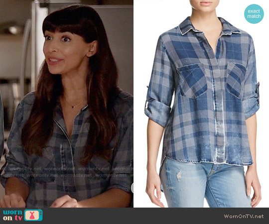 Bella Dahl Split Back Plaid Shirt worn by Cece Parekh (Hannah Simone) on New Girl