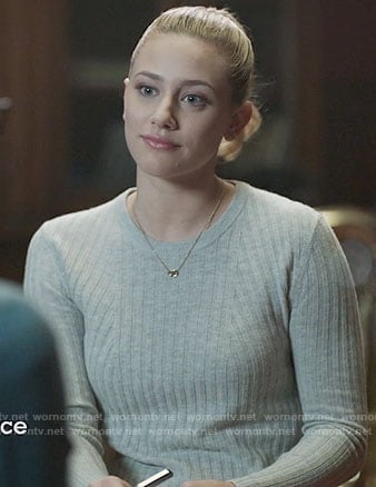 Betty’s grey ribbed sweater on Riverdale