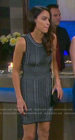 Ciara’s black mesh stripe dress on Days of our Lives