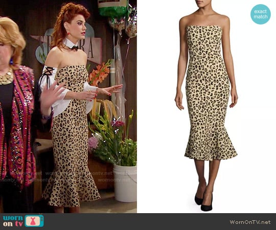 Cinq a Sept Luna Leopard Dress worn by Sally Spectra (Courtney Hope) on The Bold and the Beautiful