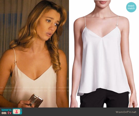 Cinq a Sept Wren Silk Tank worn by Petra Solano (Yael Grobglas) on Jane the Virgin