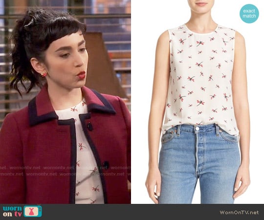 Equipment Lyle Dragonfly Top worn by Mandy Baxter ( Molly Ephraim) on Last Man Standing