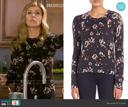 Equipment Shirley Floral Cashmere Sweater worn by Rayna Jaymes (Connie Britton) on Nashville