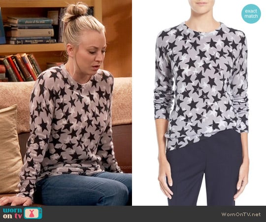 Equipment 'Sloane' Star Print Cashmere Sweater worn by Penny Hofstadter (Kaley Cuoco) on The Big Bang Theory