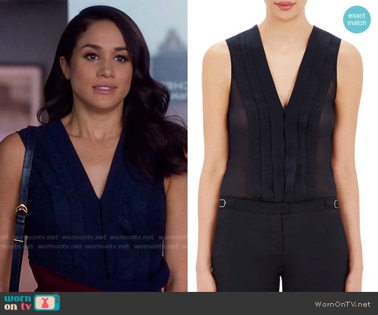 Gabriela Hearst Chiffon Top worn by Rachel Zane (Meghan Markle) on Suits