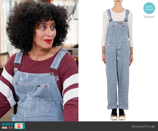 Icons Striped Denim Overalls worn by Rainbow Johnson (Tracee Ellis Ross) on Black-ish