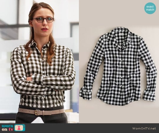 J. Crew Boy Shirt in Buffalo Check worn by Kara Danvers (Melissa Benoist) on Supergirl