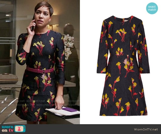 Jason Wu Floral Printed Jacquard Mini Dress worn by Lucca Quinn (Cush Jumbo) on The Good Fight