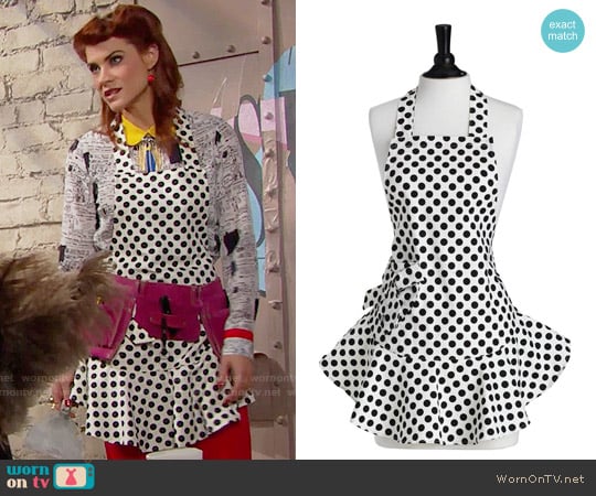 Jessie Steele Josephine Apron in Polka Dots worn by Sally Spectra (Courtney Hope) on The Bold and the Beautiful