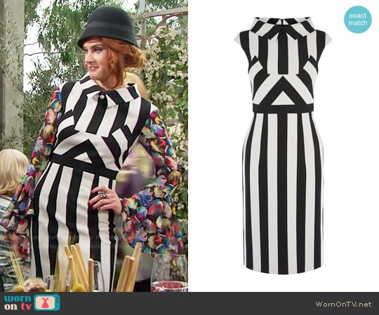 Karen Millen Multi Stripe Dress worn by Sally Spectra (Courtney Hope) on The Bold and the Beautiful