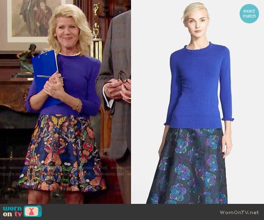 Kate Spade Bekki Sweater worn by Pamela Douglas (Alley Mills) on The Bold and the Beautiful