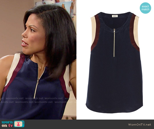 L'Agence Silk Top worn by Maya Avant (Karla Mosley) on The Bold and the Beautiful