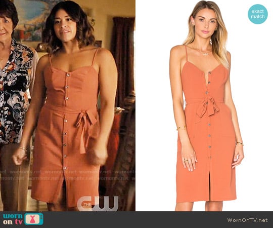 Lovers + Friends Marina Dress worn by Jane Villanueva (Gina Rodriguez) on Jane the Virgin