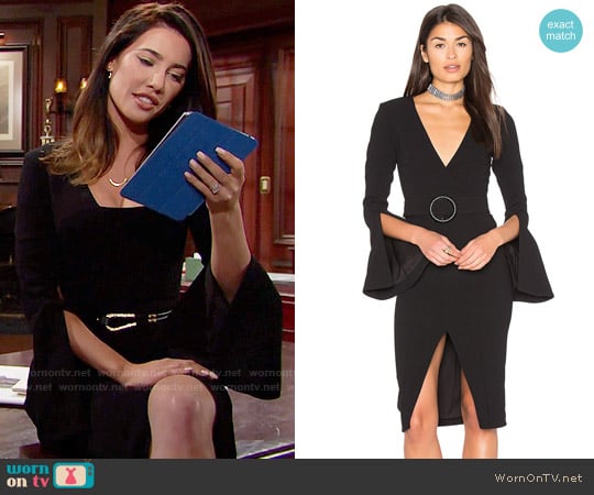 Nicholas Textured Crepe Blazer Dress worn by Steffy Forrester (Jacqueline MacInnes Wood) on The Bold and the Beautiful