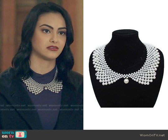 Pearl Collar Necklace worn by Veronica Lodge (Camila Mendes) on Riverdale