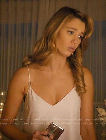 Petra’s white ring-detail cami on Jane the Virgin