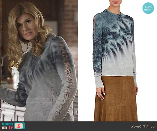 Raquel Allegra Tie Dye Distressed Sweater worn by Rayna Jaymes (Connie Britton) on Nashville