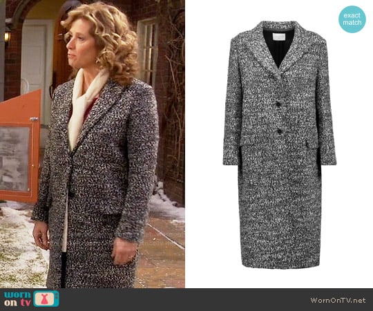 Sandro Margit Boucle Coat worn by Vanessa Baxter (Nancy Travis) on Last Man Standing