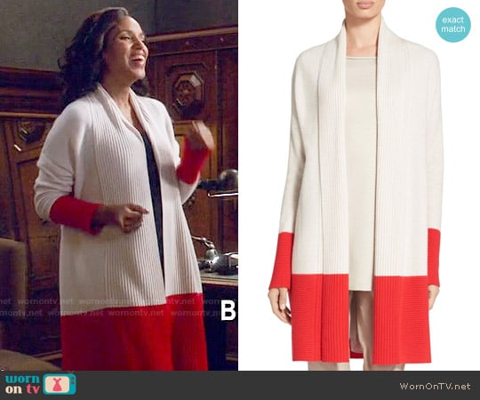 St John Collection Cashmere Honeycomb Knit Jacket worn by Olivia Pope (Kerry Washington) on Scandal