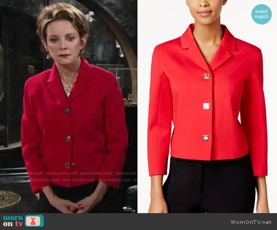 Tommy Hilfiger Turnlock Jacket worn by Gloria Abbott Bardwell (Judith Chapman) on The Young and the Restless