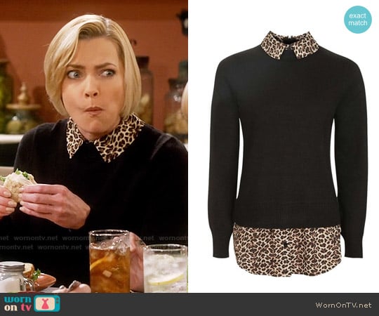 Topshop Hybrid Sweater worn by Jill Kendall (Jaime Pressly) on Mom