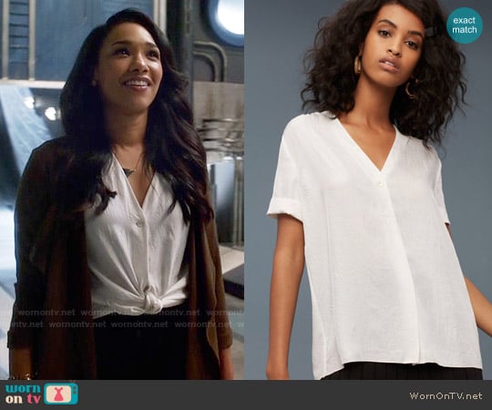 Wilfred Nobel Blouse in Oak worn by Iris West (Candice Patton) on The Flash