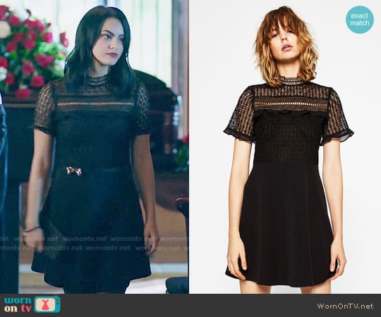 Zara Lace Dress worn by Veronica Lodge (Camila Mendes) on Riverdale