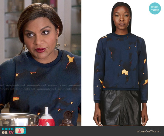 3.1 Phillip Lim Folded Off The Wall Sweatshirt worn by Mindy Lahiri (Mindy Kaling) on The Mindy Project