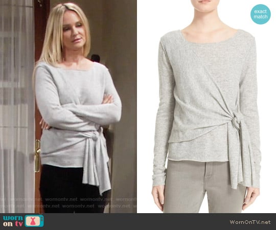 Brochu Walker Seine Cashmere Sweater worn by Sharon Newman (Sharon Case) on The Young and the Restless