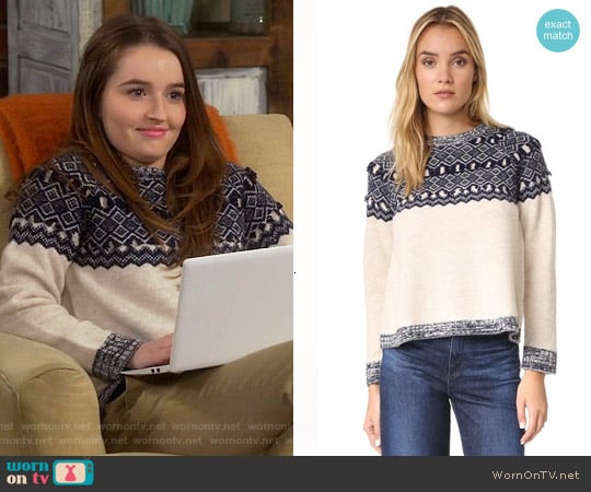 Clu Too Fair Isle Pullover worn by Eve Baxter (Kaitlyn Dever) on Last Man Standing