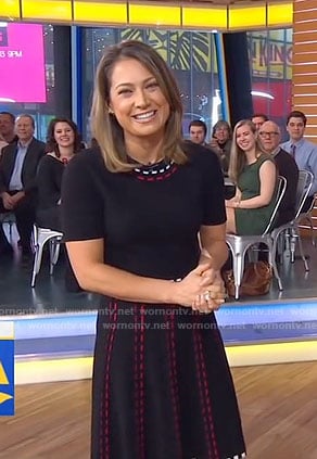 Ginger’s black knit dress on Good Morning America