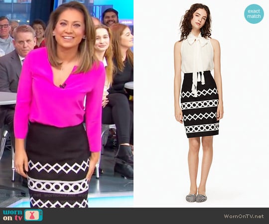 Amellia Skirt by Kate Spade worn by Ginger Zee on Good Morning America