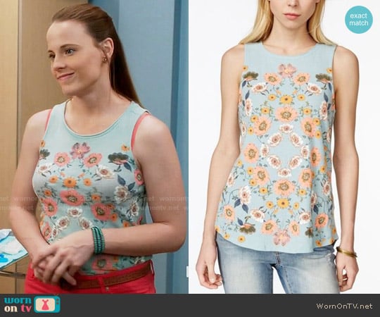 Lucky Brand Floral Print Tank worn by Daphne Vasquez (Katie Leclerc) on Switched at Birth