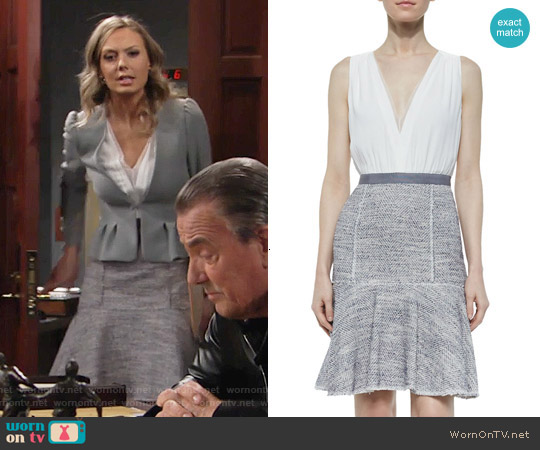 Rebecca Taylor Sleeveless Crepe & Tweed Dress worn by Abby Newman (Melissa Ordway) on The Young & the Restless