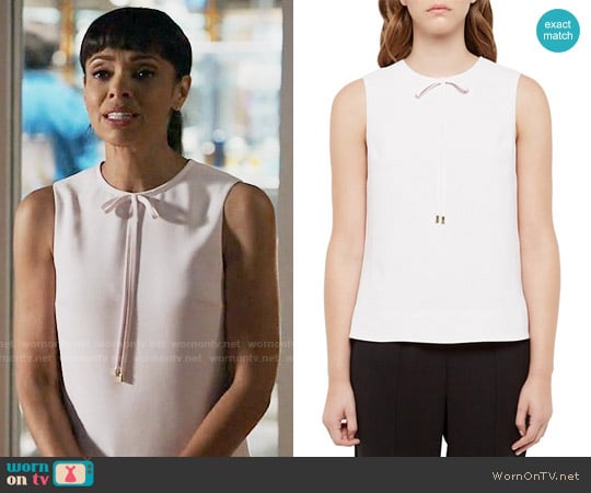 Ted Baker Natalle Bow-Detail Top worn by Camille Saroyan (Tamara Taylor) on Bones