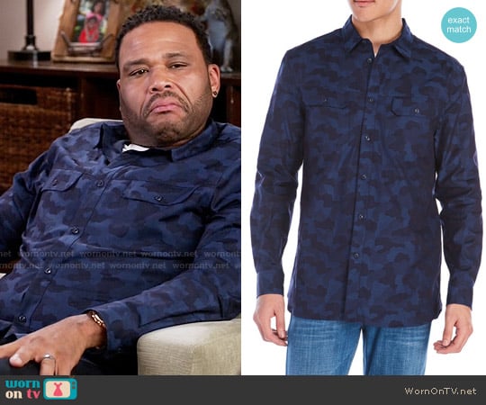 William Rast Baker Camouflage Shirt worn by Andre Johnson (Anthony Anderson) on Black-ish