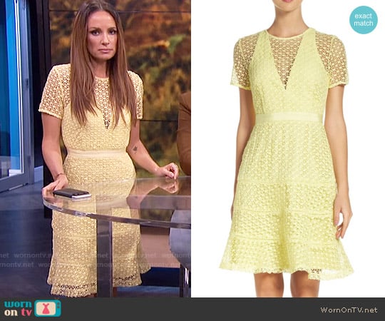 Adelyn Rae Illusion Fit & Flare Dress worn by Catt Sadler on E! News