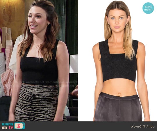 ALC Ali Top worn by Chloe Mitchell (Elizabeth Hendrickson) on The Young and the Restless