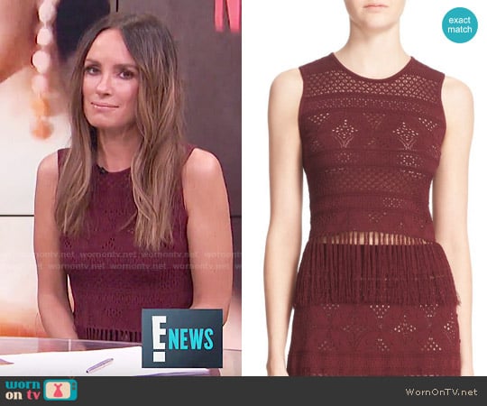 ALC Tucker Top worn by Catt Sadler on E! News