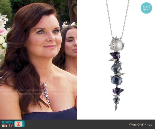 Alexis Bittar Mosaic Lace Pendant worn by Katie Logan (Heather Tom) on The Bold and the Beautiful