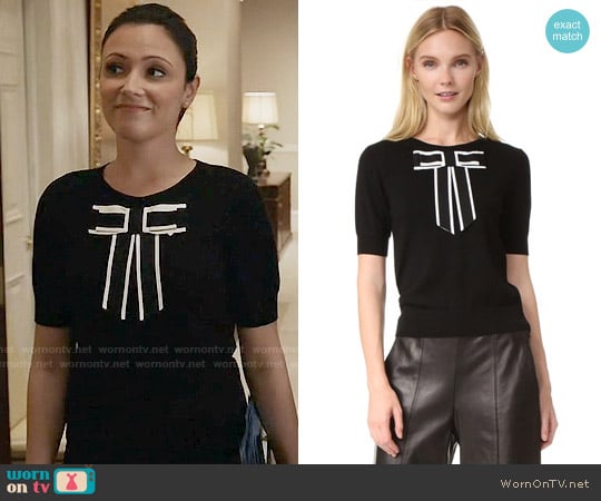 Alice + Olivia Danika Sweater worn by Emily Rhodes (Italia Ricci) on Designated Survivor